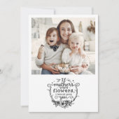 Moederdag als moeders bloemen foto zijn feestdagenkaart (Voorkant)