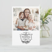 Moederdag als moeders bloemen foto zijn feestdagenkaart (Staand voorkant)