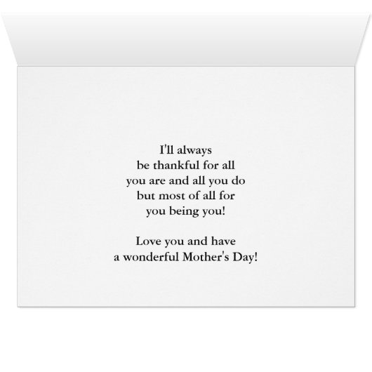 Moederdag Altijd bedankt voor je oma Bird (Binenzijde Horizontaal (Onderkant))