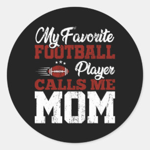 Moederdag American Football Speler Moeder Sport Vo Ronde Sticker