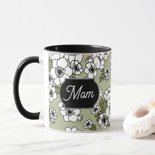 Moederdag Anemone Floral Mok (Met donut)