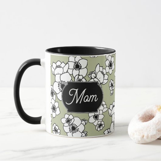 Moederdag Anemone Floral Mok (Met donut)