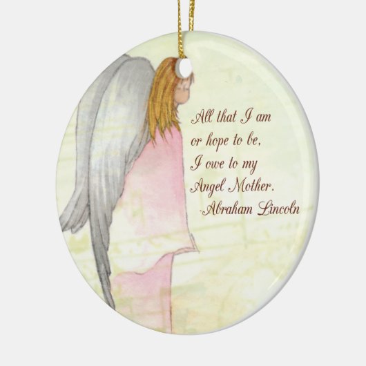 Moederdag Angel Religious Keramisch Ornament (Links)