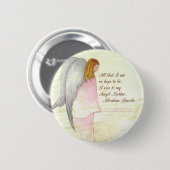 Moederdag Angel Religious, Ronde Gift Button 5,7 Cm (Voorkant /achterkant)