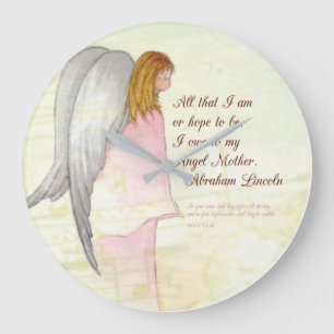 Moederdag Angel Religious, Ronde Gift Grote Klok