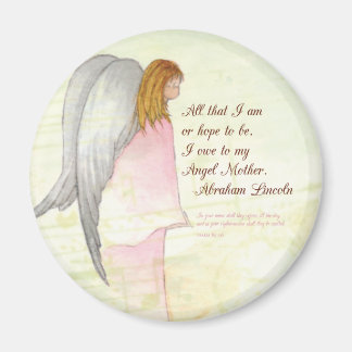 Moederdag Angel Religious, Ronde Gift Magneet