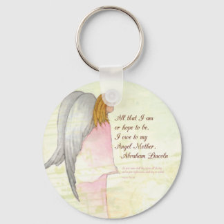 Moederdag Angel Religious, Ronde Gift Sleutelhanger