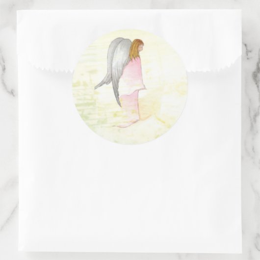 Moederdag Angel Religious Ronde Sticker (Tas)