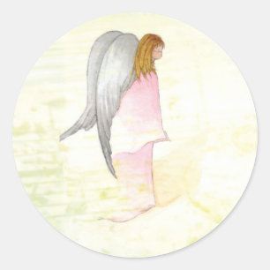 Moederdag Angel Religious Ronde Sticker