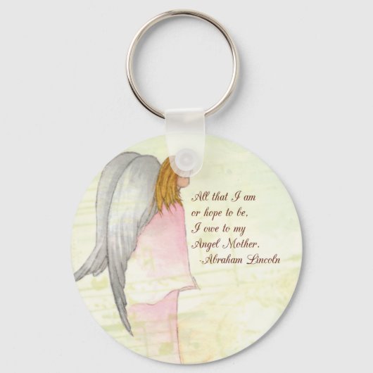 Moederdag Angel Religious Sleutelhanger (Voorkant)