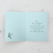 Moederdag, antiek, rozen en cichorei kaart (Binnen)