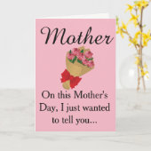 Moederdag Antinatalistische Kaart (Gele Bloem)