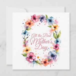 Moederdag Aquarel Bloemenkrans