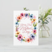 Moederdag Aquarel Bloemenkrans (Staand voorkant)