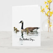 Moederdag Aquatische Vogelkaart Kaart (Gele Bloem)