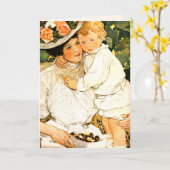 Moederdag  Art Custom Wenskaart Kaart (Gele Bloem)