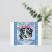 MOEDERDAG AUSTRALIAN SHEPHERD BRIEFKAART (Staand voorkant)