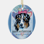 MOEDERDAG AUSTRALIAN SHEPHERD KERAMISCH ORNAMENT (Rechts)
