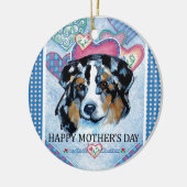 MOEDERDAG AUSTRALIAN SHEPHERD KERAMISCH ORNAMENT (Links)