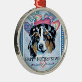 MOEDERDAG AUSTRALIAN SHEPHERD METALEN ORNAMENT (Rechts)