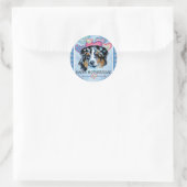 MOEDERDAG AUSTRALIAN SHEPHERD RONDE STICKER (Tas)
