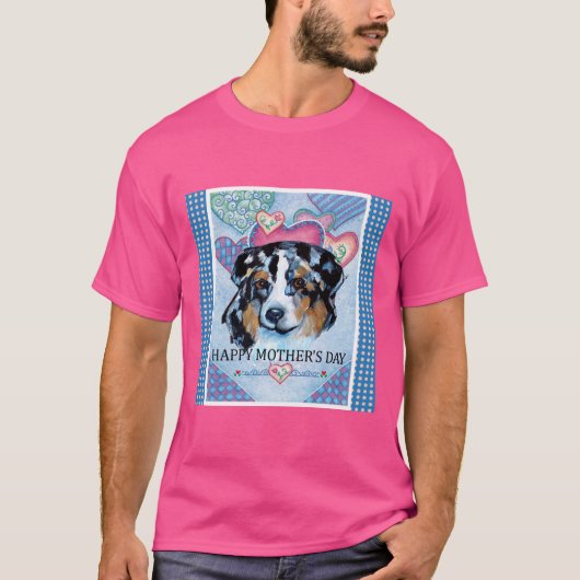 MOEDERDAG AUSTRALIAN SHEPHERD T-SHIRT (Voorkant)