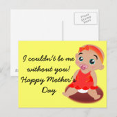 Moederdag Baby Girl Briefkaart (Voorkant / Achterkant)