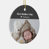 Moederdag Baby kerstfeestdag Keramisch Ornament (Rechts)