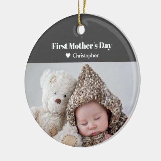 Moederdag Baby kerstfeestdag Keramisch Ornament (Links)