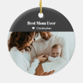 Moederdag Baby kerstfeestdag Keramisch Ornament (Achterkant)