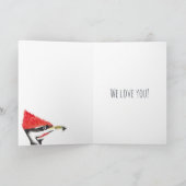 Moederdag Baby Spechten Aquarel Kaart (Binnen)