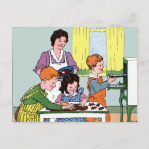 Moederdag bakken met mama briefkaart