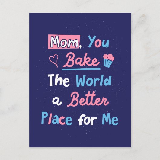 Moederdag bakken Quote Bakker Moeder Chef Briefkaart (Voorkant)