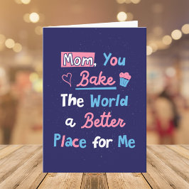 Moederdag bakken Quote Bakker Moeder Chef Kaart