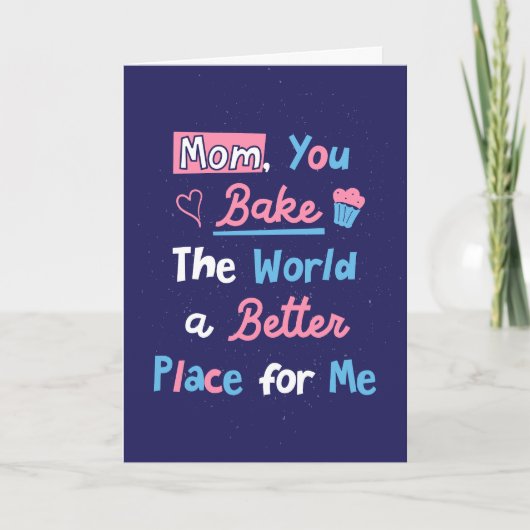Moederdag bakken Quote Bakker Moeder Chef Kaart (Voorkant)