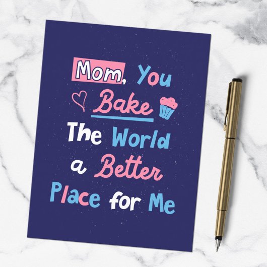 Moederdag Bakquote Bakker Moeder Chef Briefkaart
