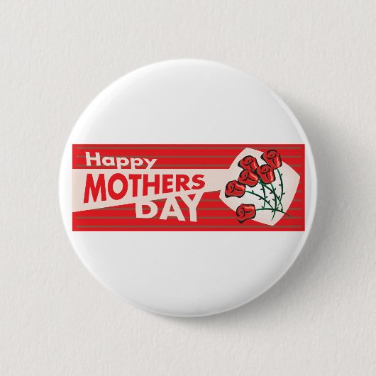 moederdag Banner Ronde Button 5,7 Cm (Voorkant)