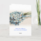 Moederdag Basket van Vergeet-Me-Nots Kaart (Achterkant)