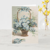 Moederdag Basket van Vergeet-Me-Nots Kaart (Gele Bloem)