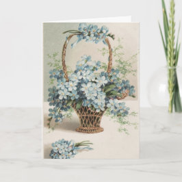 Moederdag Basket van Vergeet-Me-Nots Kaart
