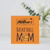 Moederdag basketbal voor mama  kaart (Staand voorkant)