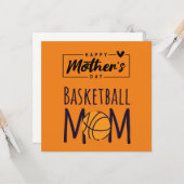 Moederdag basketbal voor mama  kaart (Voorkant / Achterkant in situ)