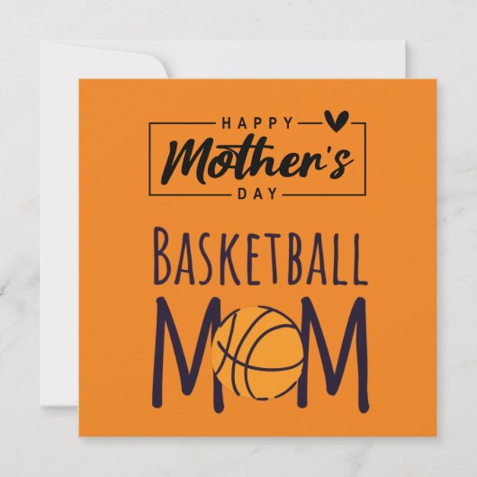 Moederdag basketbal voor mama  kaart (Voorkant)