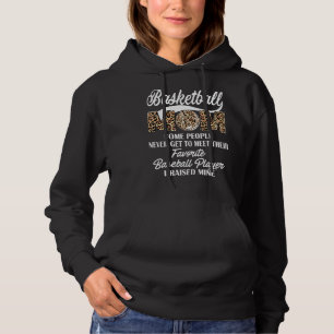 Moederdag Basketball Ma Leopard Print Women Hoodie