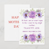 MOEDERDAG BEDANK JULLIE KAART (Voorkant / Achterkant)