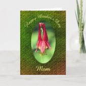 Moederdag Bedankt mama Columbine Flower Kaart (Voorkant)