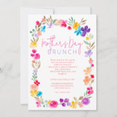 Moederdag beemdwei van geverfde tuinplanten kaart (Voorkant)