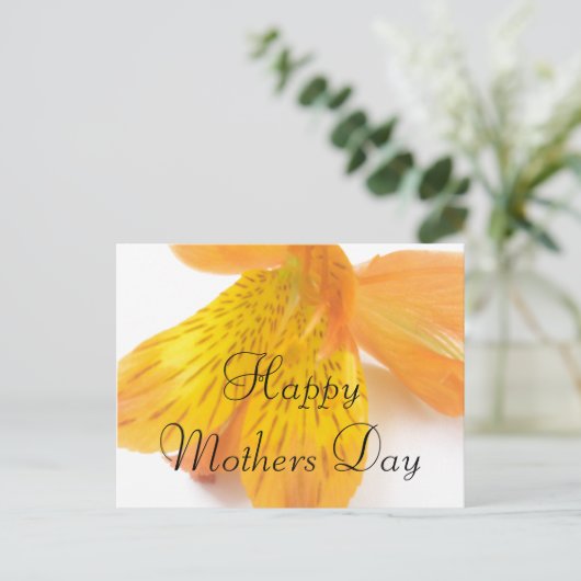 Moederdag begroeten briefkaart (Staand voorkant)