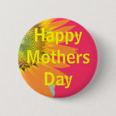 Moederdag begroeten ronde button 5,7 cm (Voorkant)