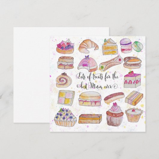 Moederdag behandelingskaart feestdagenkaart (Voorkant / Achterkant)